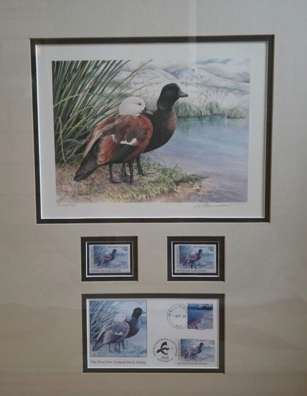 VTG 1993 ADELE EARNSHAW Print & Stamp Hand SIGNED Framed LTD ED NEW ZEALAND gallery
