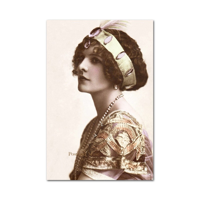 Art Nouveau Actress Vintage Image 4×6 Paper Print