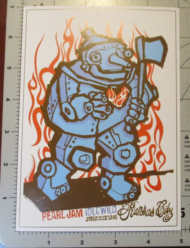 PEARL JAM Kansas City 6-12-03 2003 POSTCARD poster 5X7″ ames bros