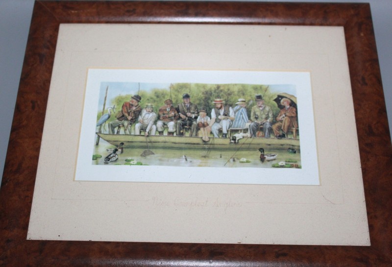 FRAMED JEDD FISHING PRINT TITLED NINE COMPLETE ANGLERS NINE PINT COLLECTION
