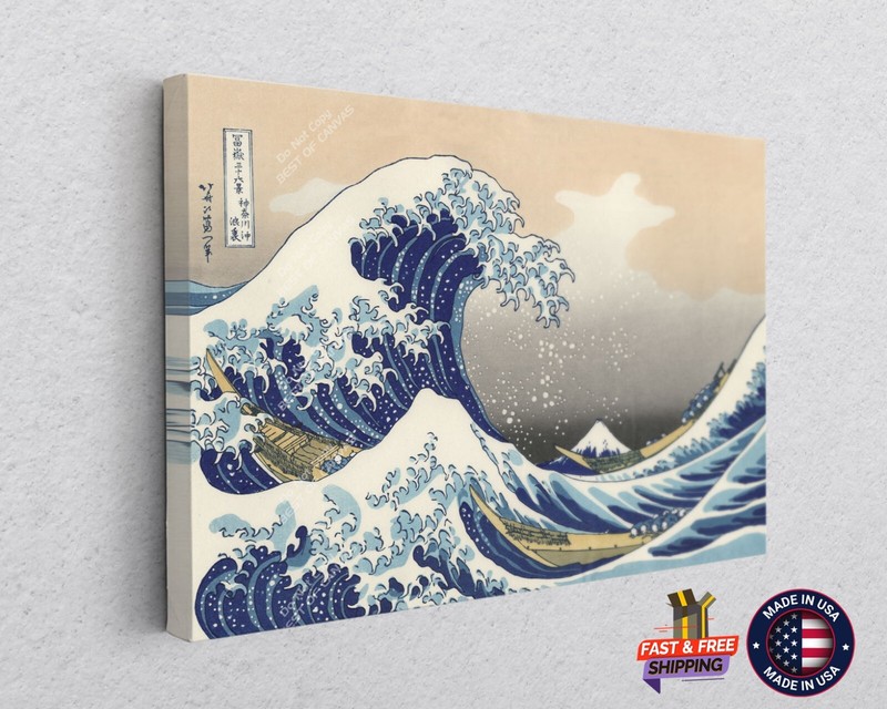 The Great Wave off Kanagawa Hokusai Asian Canvas Print Art Décor Wall Art