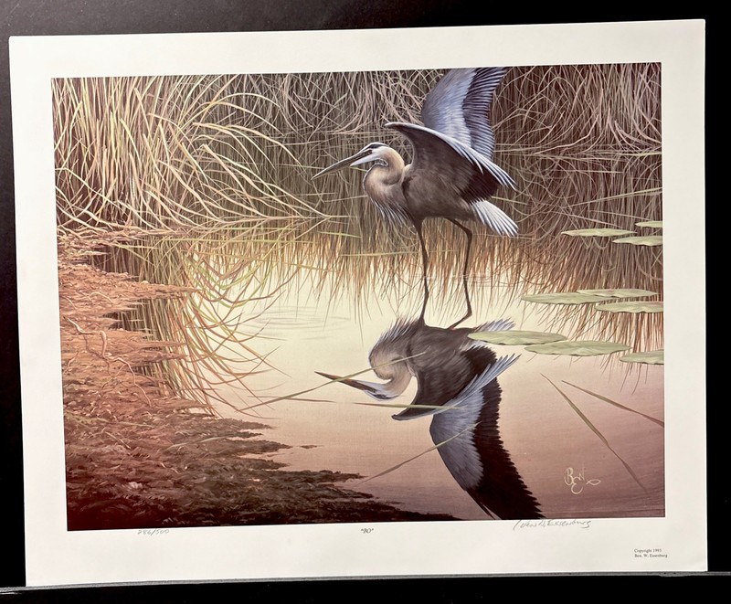 Ben W. Essenburg Limited Edition Signed Print “Bo” Great Blue Heron