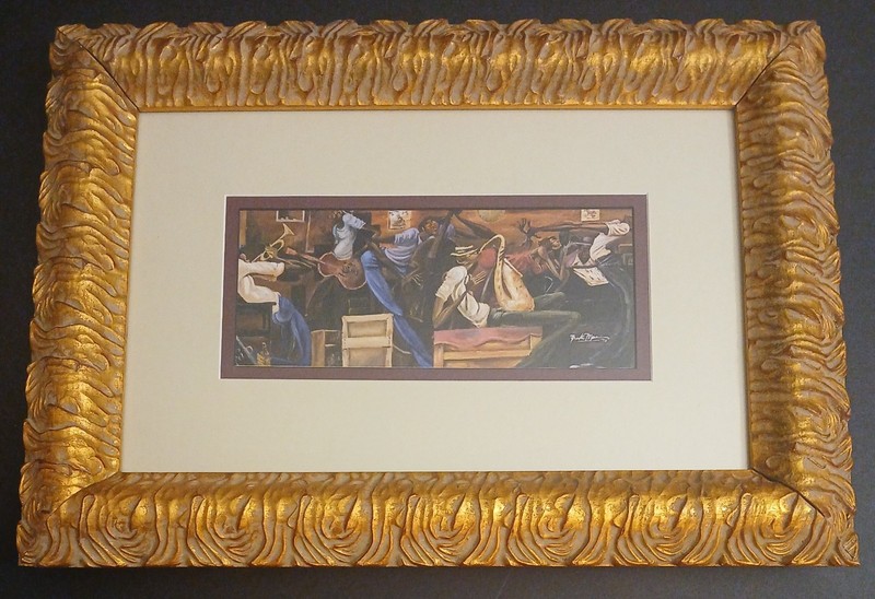 «Backstage» by Frank Morrison Open Edition Custom Framed/Matted 14×8.5
