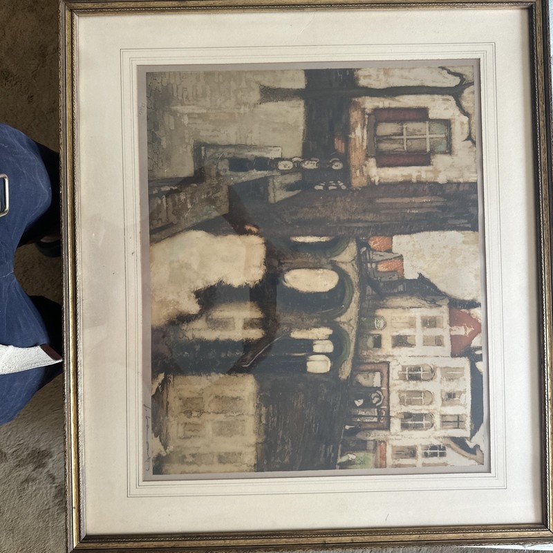 Julien Van Santen Original Signed Lithograph #52 /350 with Seal «Malines, France