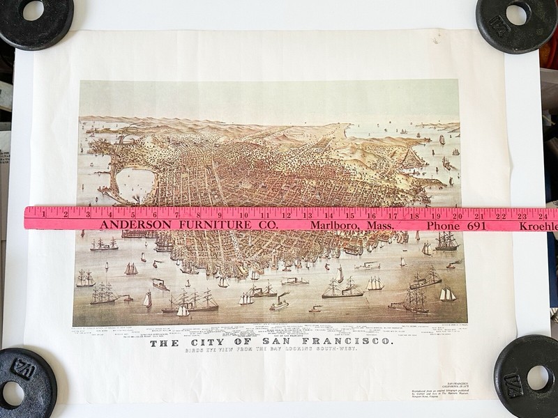 Vintage Print Facsimile Currier & Ives Litho: The City of San Francisco 1878 gallery