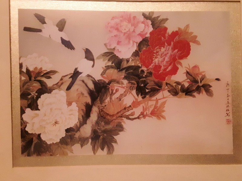 Hung Chu Lee Signed Unframed Print of Birds on Flowering Tree 83/1000.