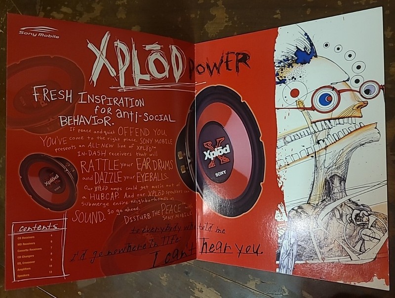 3 SIGNED Ralph Steadman 2000 Sony Mobile Y2K Promotional Kit SET Brochures Xplod gallery