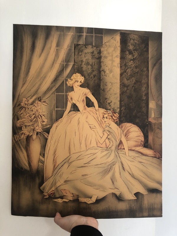 Vintage Art Deco “Love Letters” Print by Martine