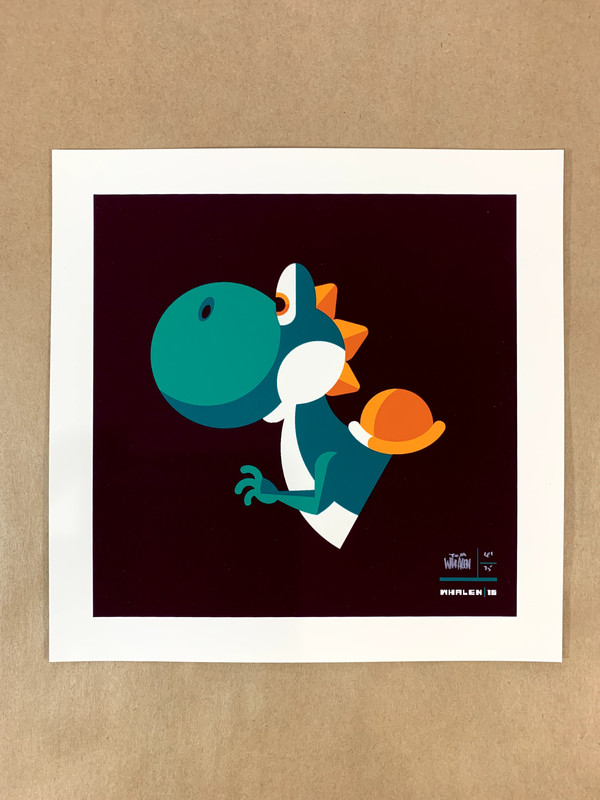 Sidekick’d by Tom Whalen xx/75 Yoshi 8” x 8” inches