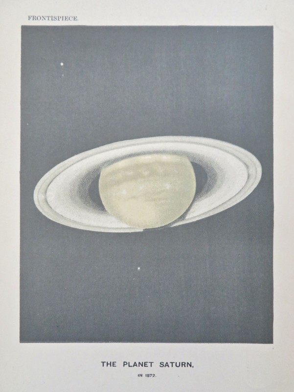 Saturn & Rings Telescopic View 1885 Astronomy Planet View Print