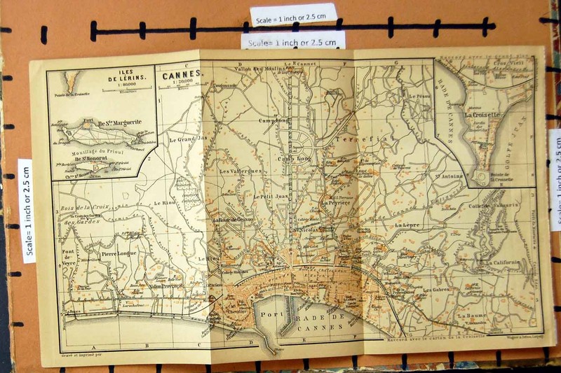 Old Antique Print Map 1902 Street Plan Cannes France Marguerite Croisette 20th