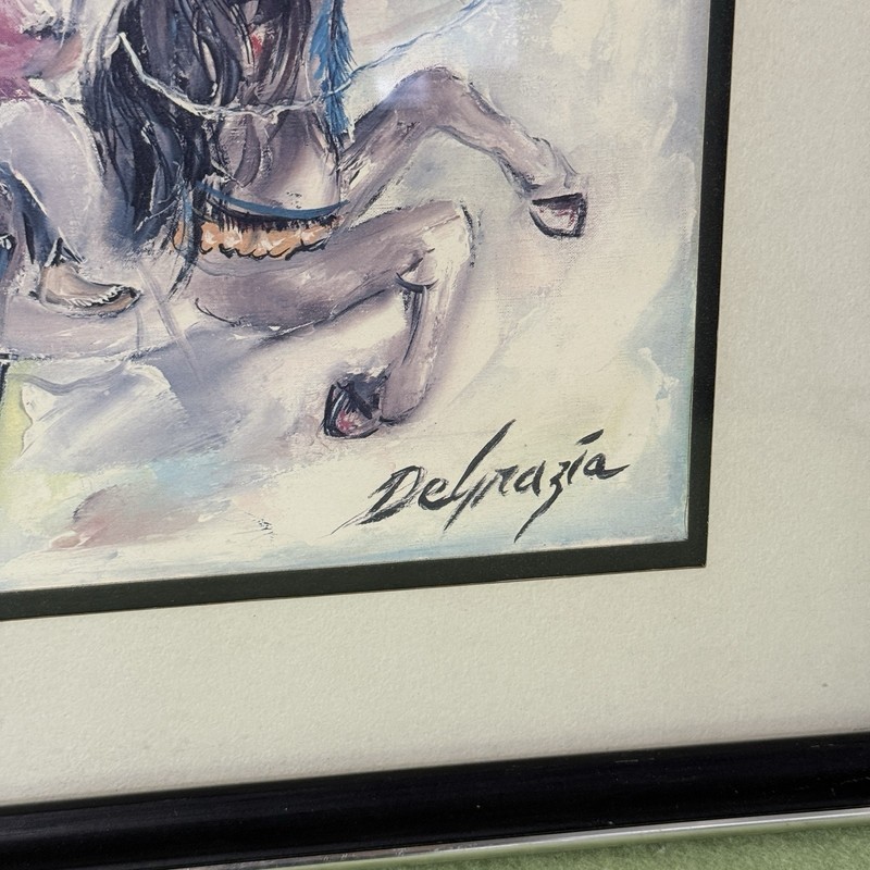 Vintage Ted DeGrazia 1970s Framed Matted Art Print Signed 21x17 Rare See Pics gallery