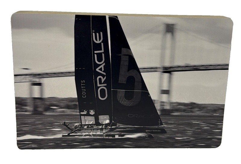5×8” 2012 America’s Cup Oracle Newport Wood Block Print Signed Alexander Nesbitt