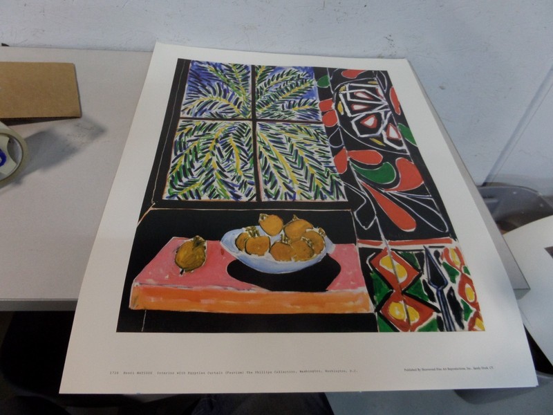 Vintage 22×28 Poster Print Henri Matisse 1948 Interior With Egyptian Curtain