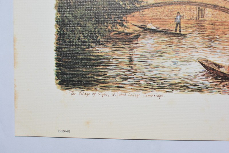 The "Bridge of Sighs" at St. John's College in Cambridge Print (10 1/4 x 8 1/2) gallery