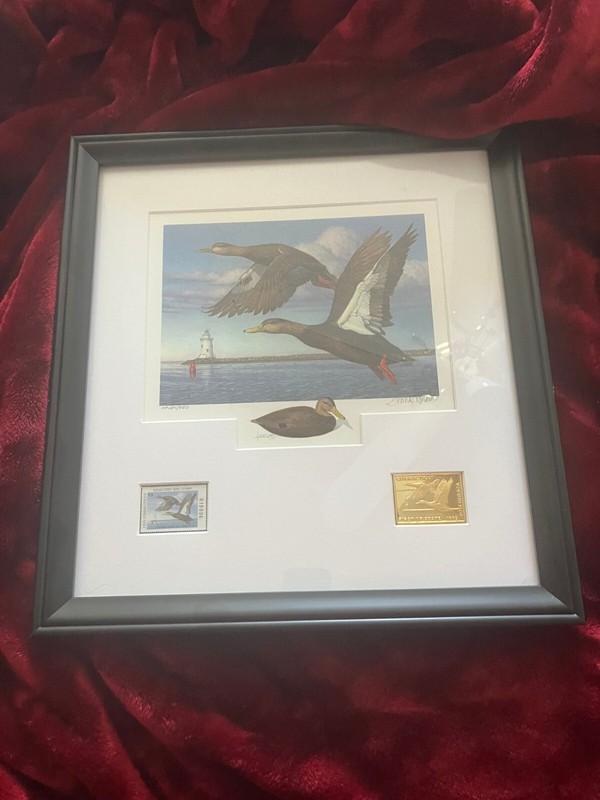 Connecticut Duck Print Medallion Edition AP 145/450Framed. First of State