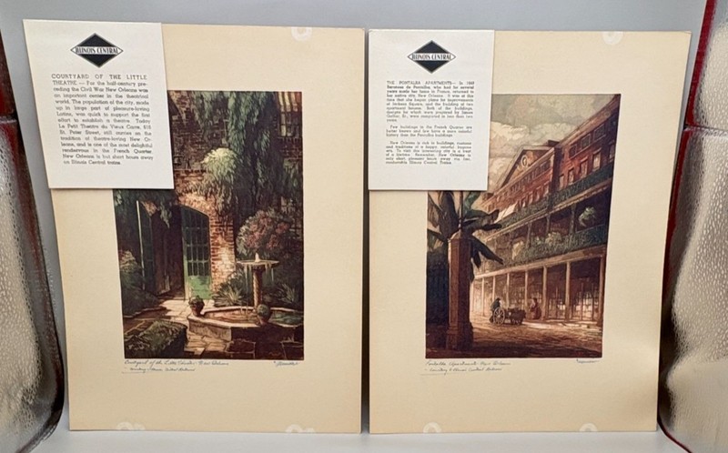 Al Mettel New Orleans Art Prints Set of 8 Illinois Central Railroad Circa 1950s gallery