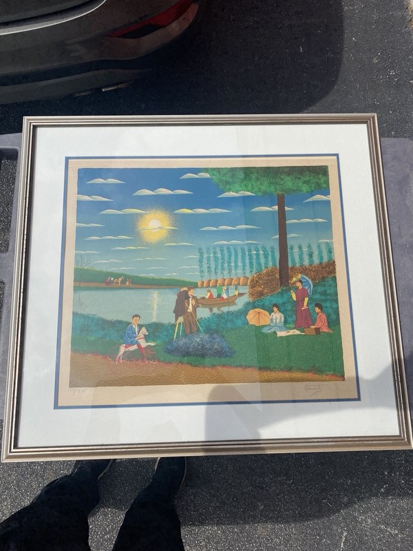 Louis-Vincent Campolmi “Park Portrait” Signed & Numbered Vintage Lithograph gallery
