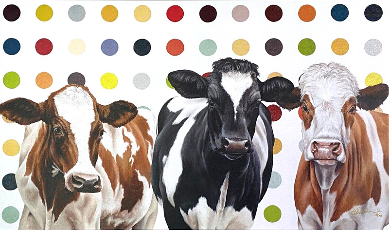 HAYLEY GOODHEAD (Contemporary) Limited Edition Print on Canvas 'Damien's Herd' gallery