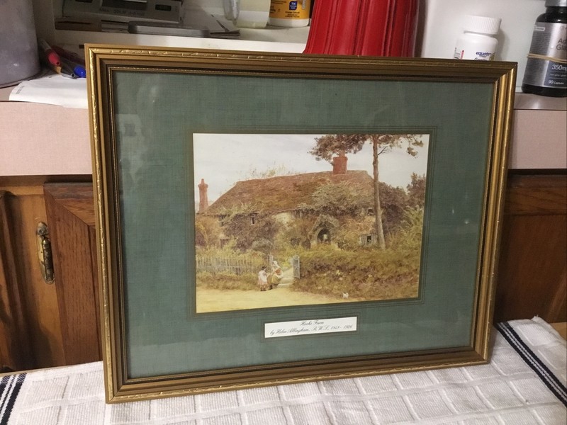 Hooks Farm Helen Allingham , Rare Lithograph In Print Professional Frame. gallery