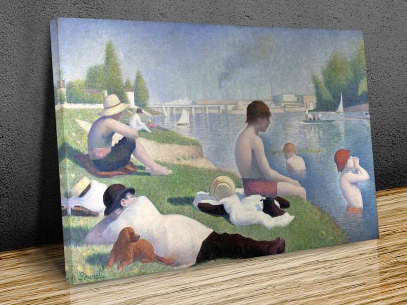 Bathers at Asnières Georges Pierre Seurat mounted canvas print / print only