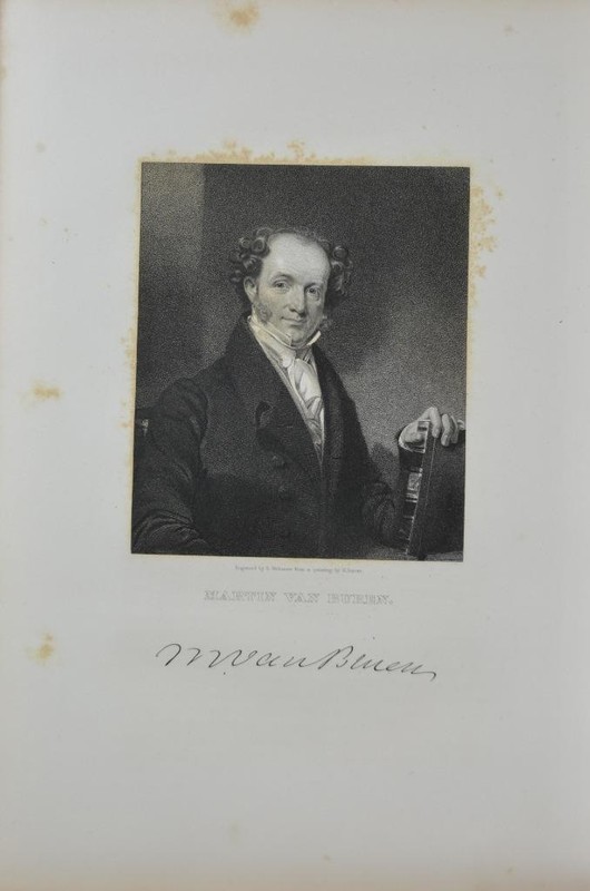 Early United States President Martin Van Buren Antique Original 1852 Engraving