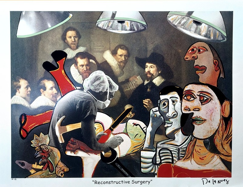 Nelson De La Nuez «Reconstructive Surgery» 16 1/2″ x 22 3/4″ seriolithograph