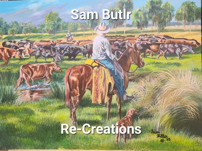 Florida Cowboy "Sweet Florida" Retouched Giclee 18"x 24" Unframed Wall Ready