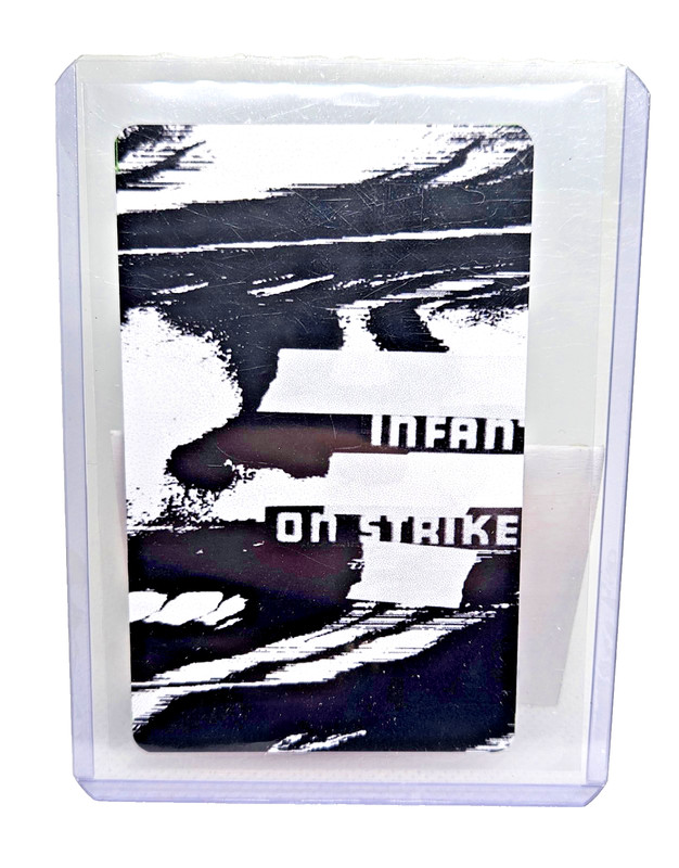 Punk Collage Face ACEO Art Card Text Art Zine Style Mini Print
