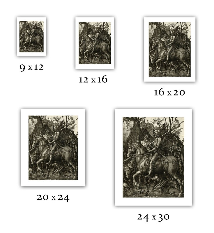 Albrecht Durer : "Knight, Death and the Devil" (1513) — Giclee Fine Art Print gallery