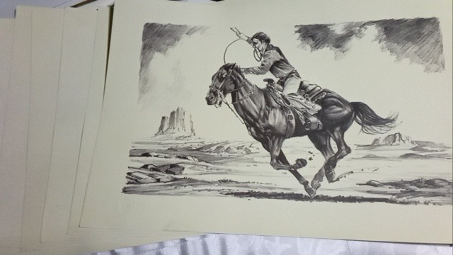 Lithograph By The Late John Bruce Unframed 19 3/4″ By 13″