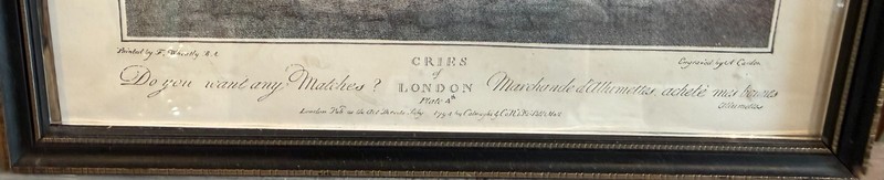 Set of 3 Framed Cries of London Prints After Francis Wheatley — Georgian Street gallery