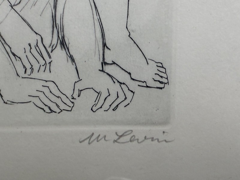 Signed Erotic Artist Morton Levin Original Etching 17/100 - Ape-X gallery