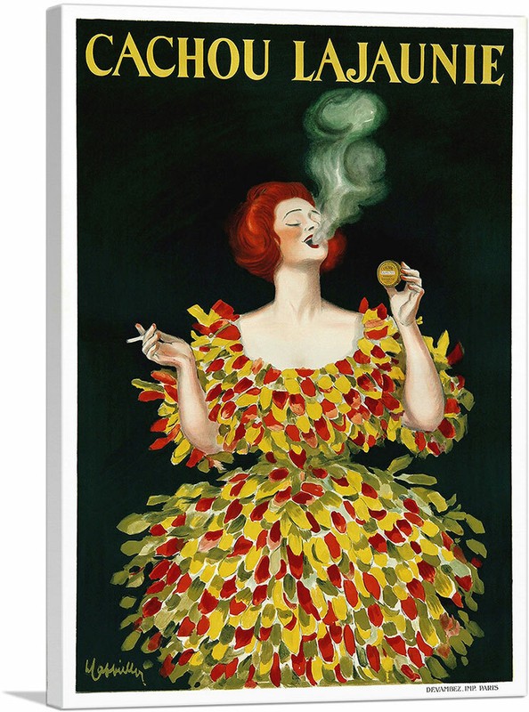 ARTCANVAS Cachou Lajaunie 1920 Canvas Art Print by Leonetto Cappiello