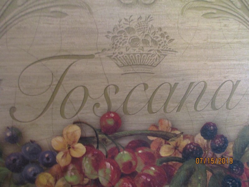 Decorative Art Framed Wall Picture 25" By 21" Toscana Fruit Theme P. Gladding gallery
