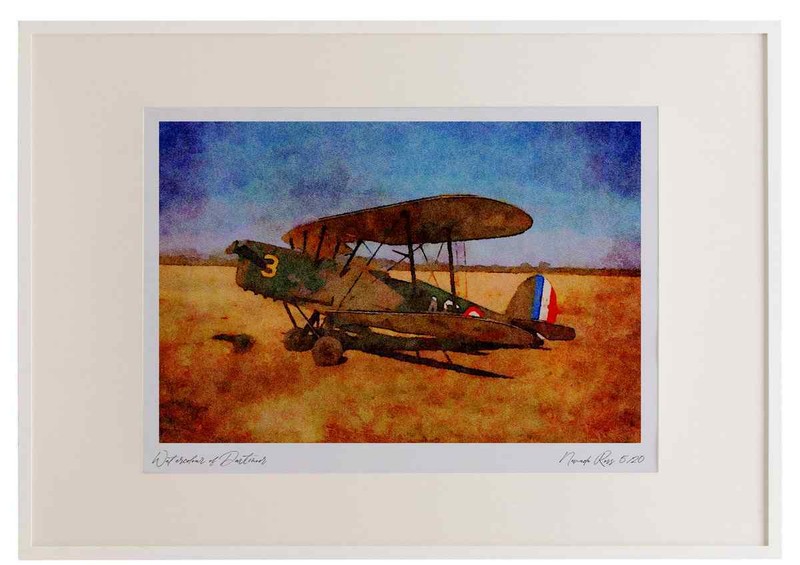 417044 Stampe SV 4C, 1946, Hartley Field, TX Watercolour Picture Frame