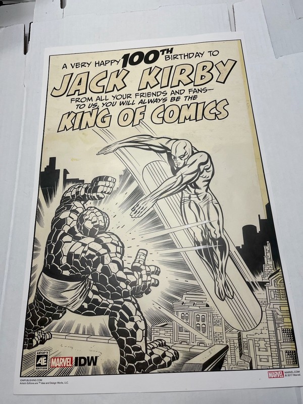 Jack Kirby 100th Birthday IDW Panel SDCC 2017 Exclusive Art Print Fantastic Four