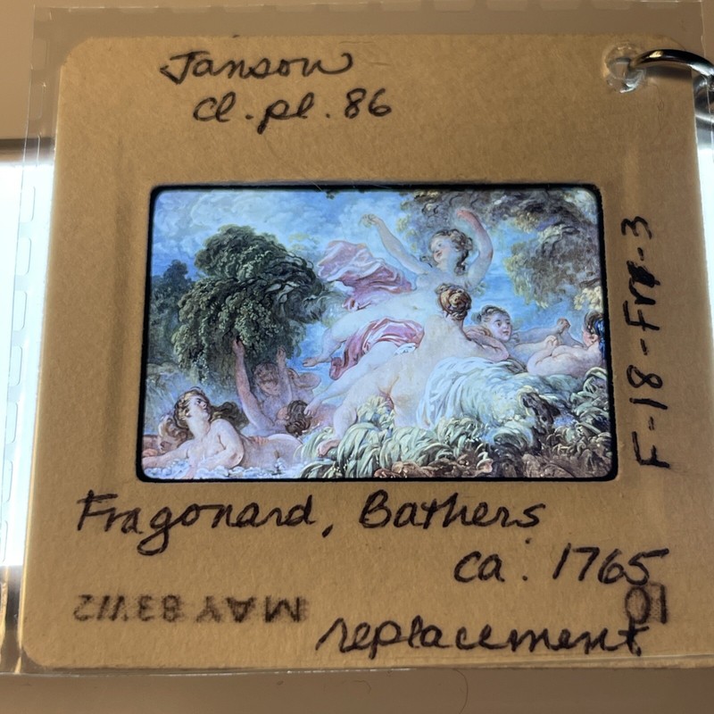 Fragonard “Bathers” 35mm Art Slide KEYCHAIN 1078