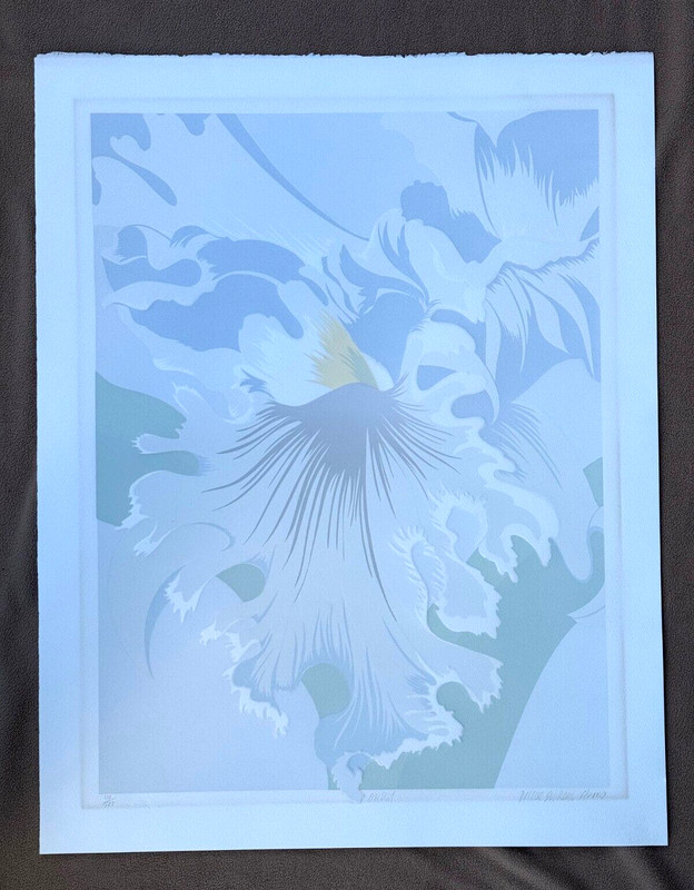 DENISE HARRIS ORCHID ORCHIDS INTAGLIO ETCHING HAND SIGNED IN PENCIL FLOWERS ART gallery