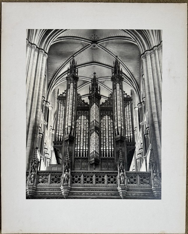 English Gothic Cathedral Organ Pipes Black&White Photographic Print 16*20”