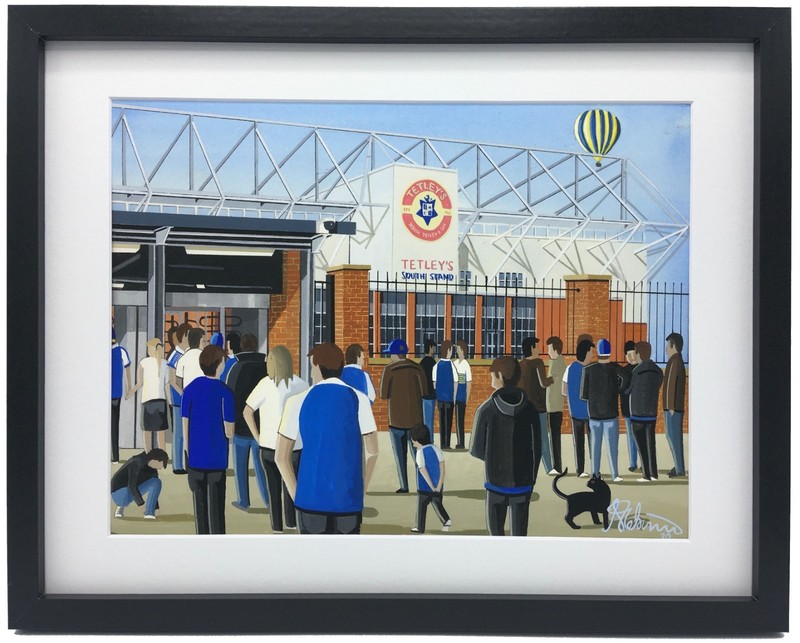 Leeds, Headingley Stadium. Rhinos Framed Rugby League Art Print. 14″ x 11″ Fram