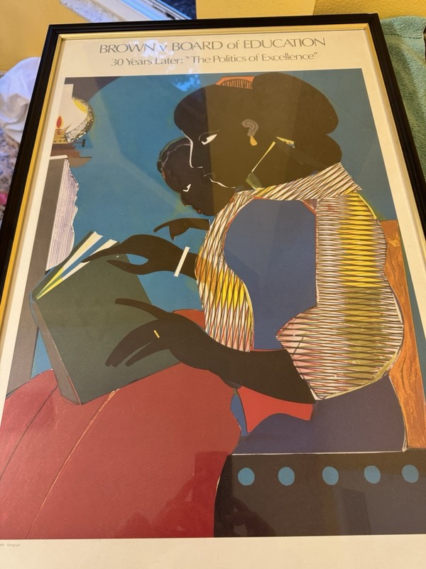 Brown Vs. Board Of Ed~The Lamp~by Romare Bearden~1984 LDF Art Print Poster~31x34 gallery