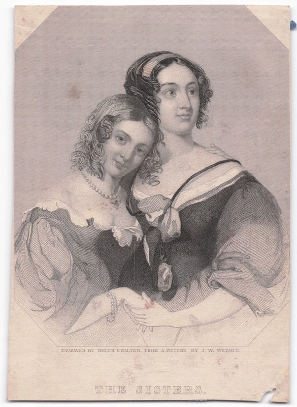 Welch & Walter Engraving «The Sisters» J. W. Wright Portrait Art Print