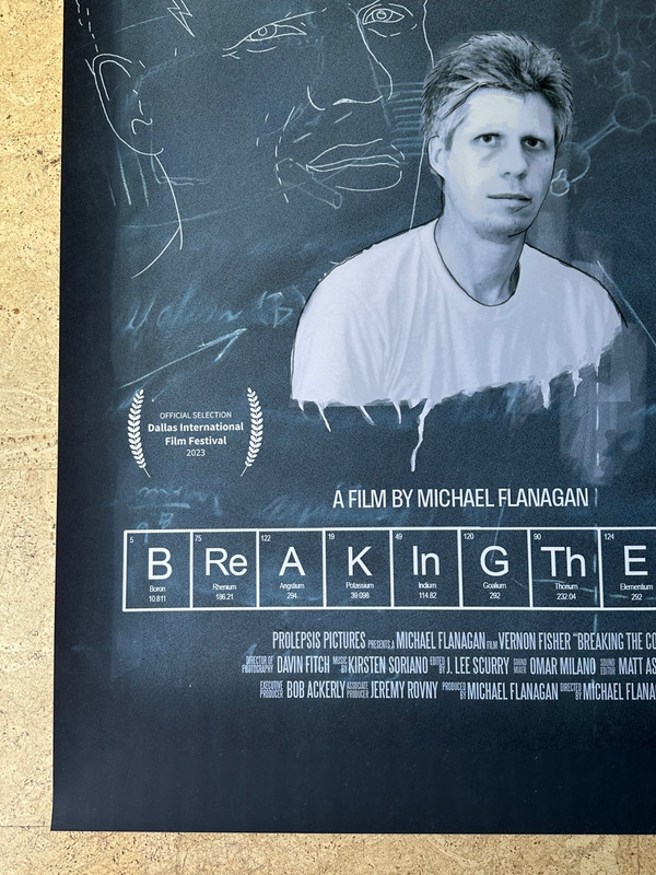 Vernon Fisher Documentary BREAKING THE CODE Giclee MOVIE POSTER Texas Artist gallery