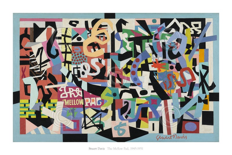 The Mellow Pad, 1945-1951 by Stuart Davis Art Print Abstract Museum Poster 24×36