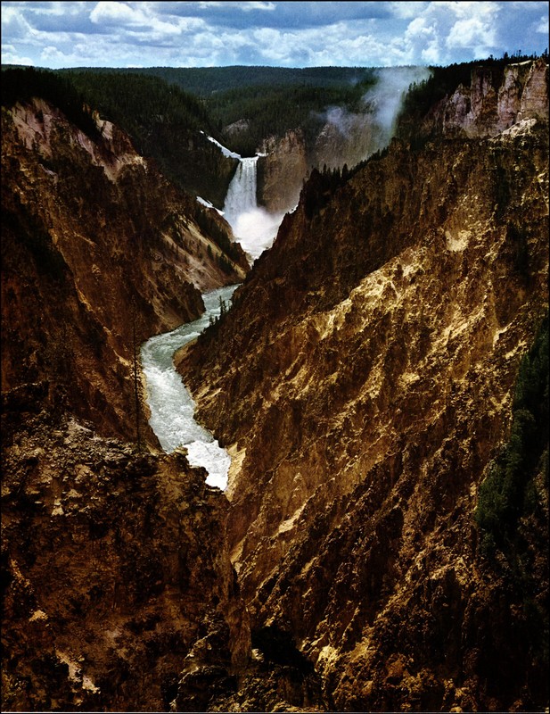 1972 Vintage Print Yellowstone National Park Grand Canyon Waterfall River Falls