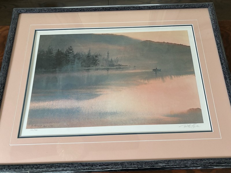 Nita Engle Fishermen At Dawn Print. 1987 Signed Numbered 140/950. Framed. Nice!