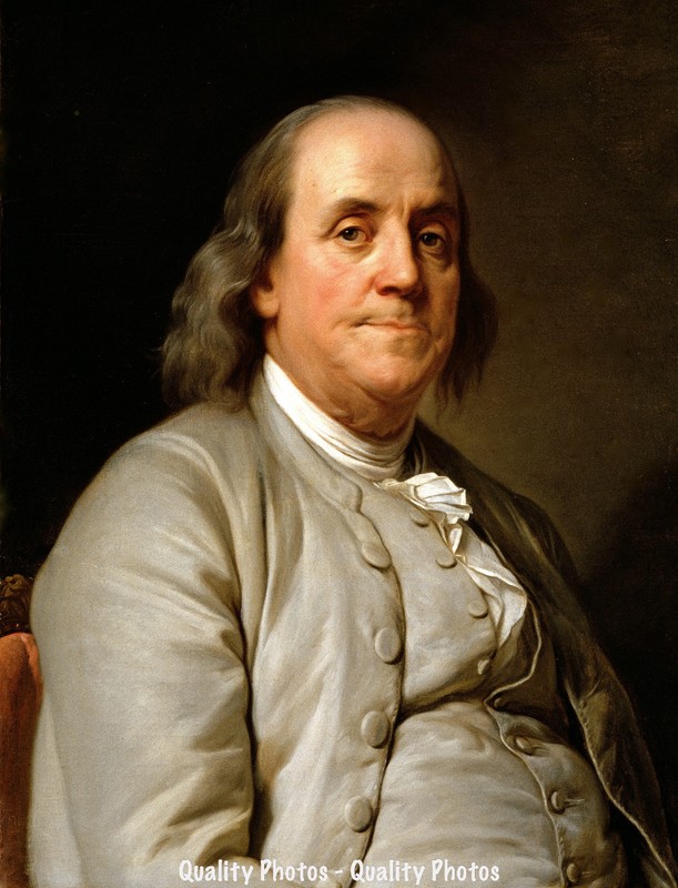 Ben Franklin Portrait 8.5x11" Photo Print Joseph Siffrein Duplessis American
