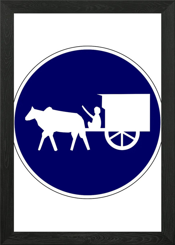 Cambodian Sign Carriage Framed Wall Art Poster Canvas Print Picture