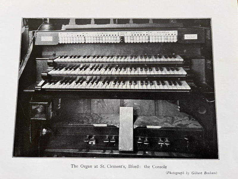1931 print - the organ at st. clements ilford - the console gallery